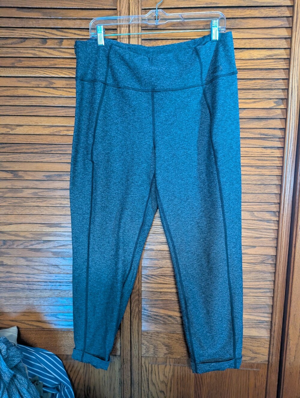 The North Face Women's Heather Blue Size Large Leggings With Side Zipper